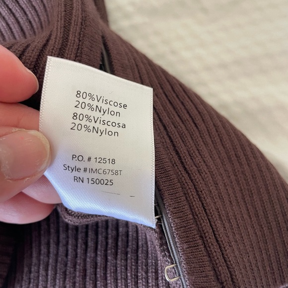 Women's Ribbed Brown Corset Tank Top - Picture 6 of 6